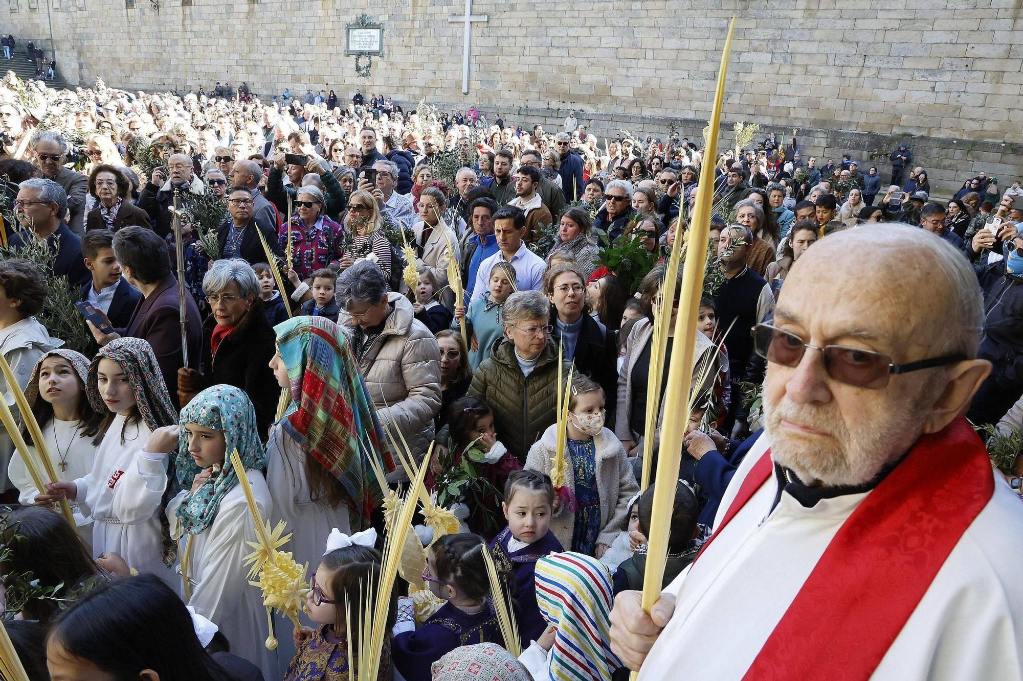 Procesión de la Borriquita y bendición de palmas en el Domingo de Ramos