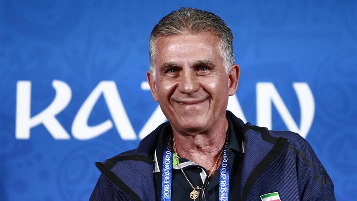 Carlos Queiroz, en la rueda de prensa previa al partido ante España