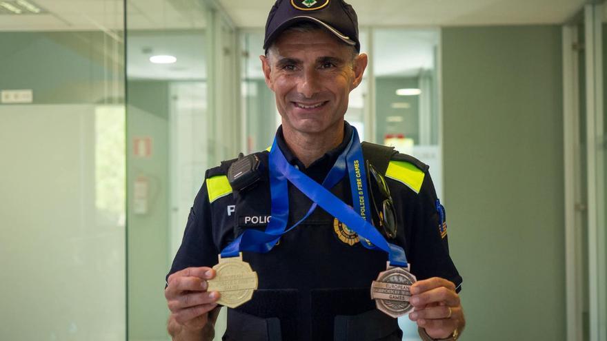 Un policia local de Lloret obté dues medalles en ciclisme de muntanya en uns jocs europeus
