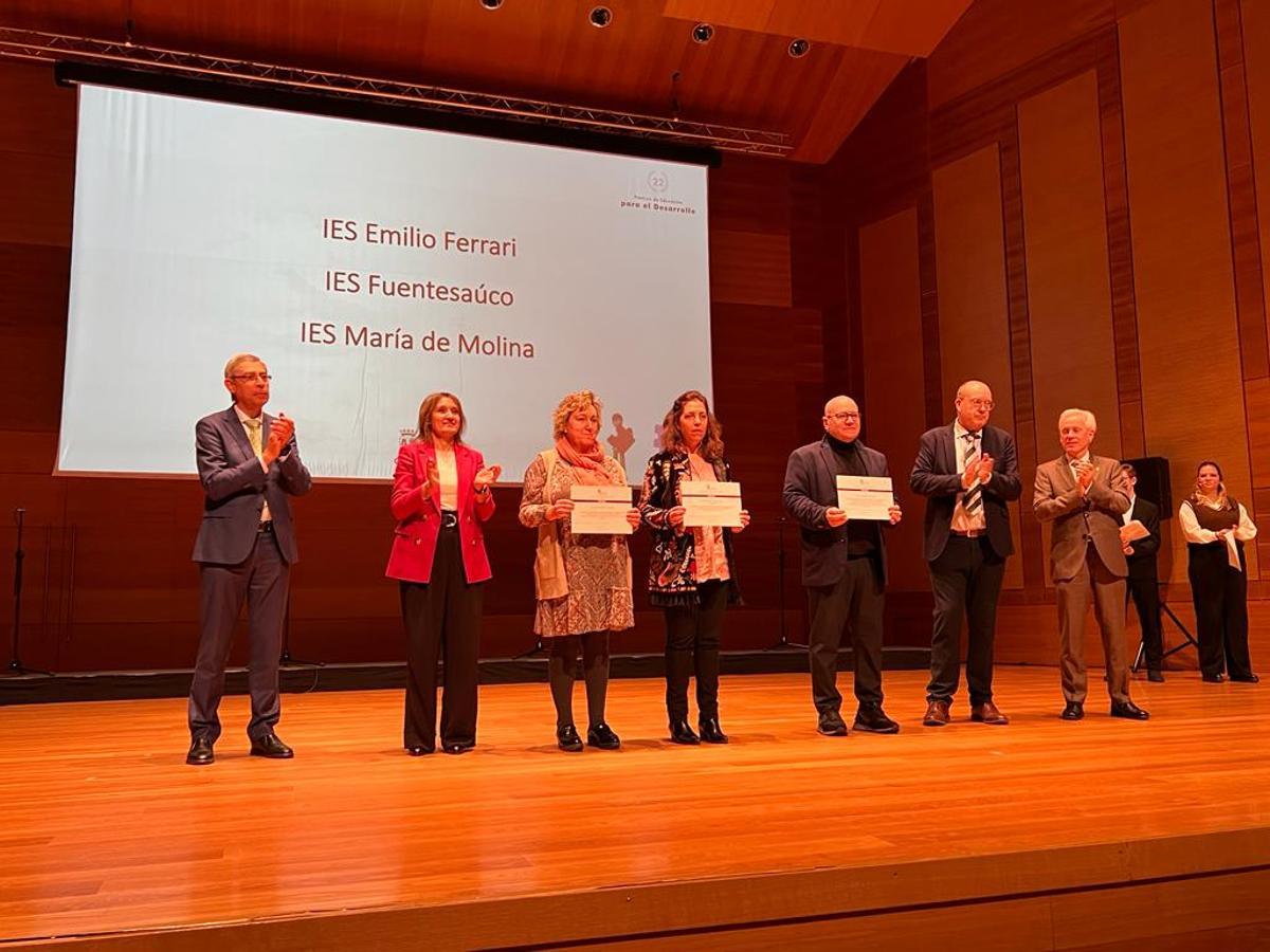 IES Fuentesauco y María Molina, reconocidos por sus proyectos de educación para el desarrollo.