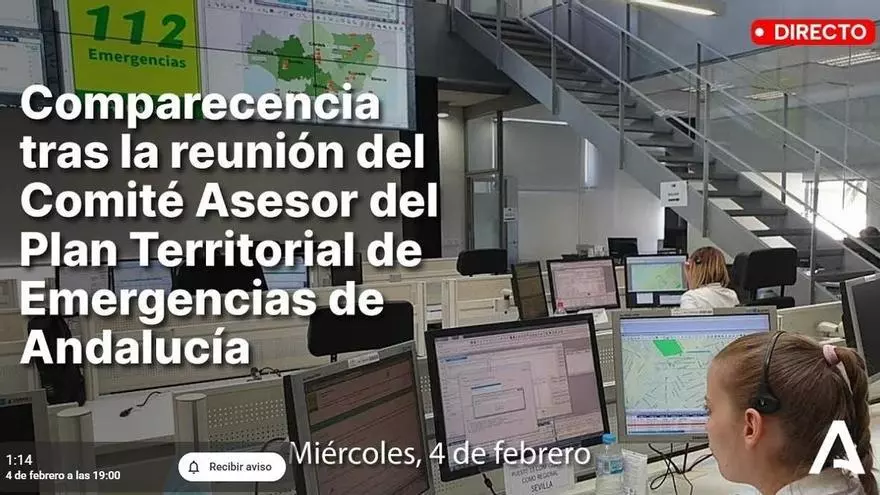 Comparecencia tras la reunión del Comité Asesor del Plan Territorial de Emergencias de Andalucía