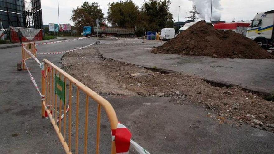 La avenida de Gijón, donde está previsto que a finales de este mes comiencen las obras para la construcción de un aparcamiento.