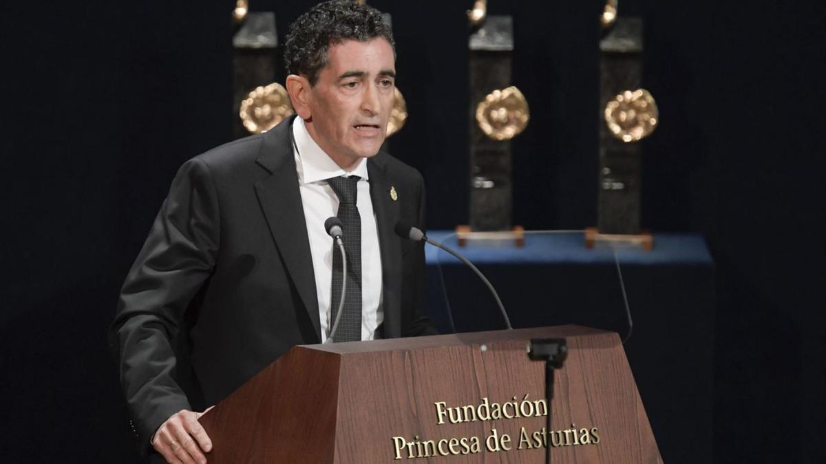 Juan Mayorga, el viernes, en los Premios Princesa de Asturias.