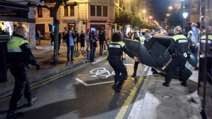 Lamentables incidentes en Bilbao por parte de radicales contra las restricciones