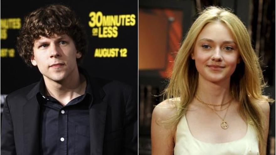 Jesse Eisenberg y Dakota Fanning.