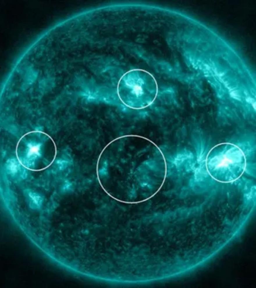 Cuatro erupciones solares simultáneas podrían impactar sobre la Tierra