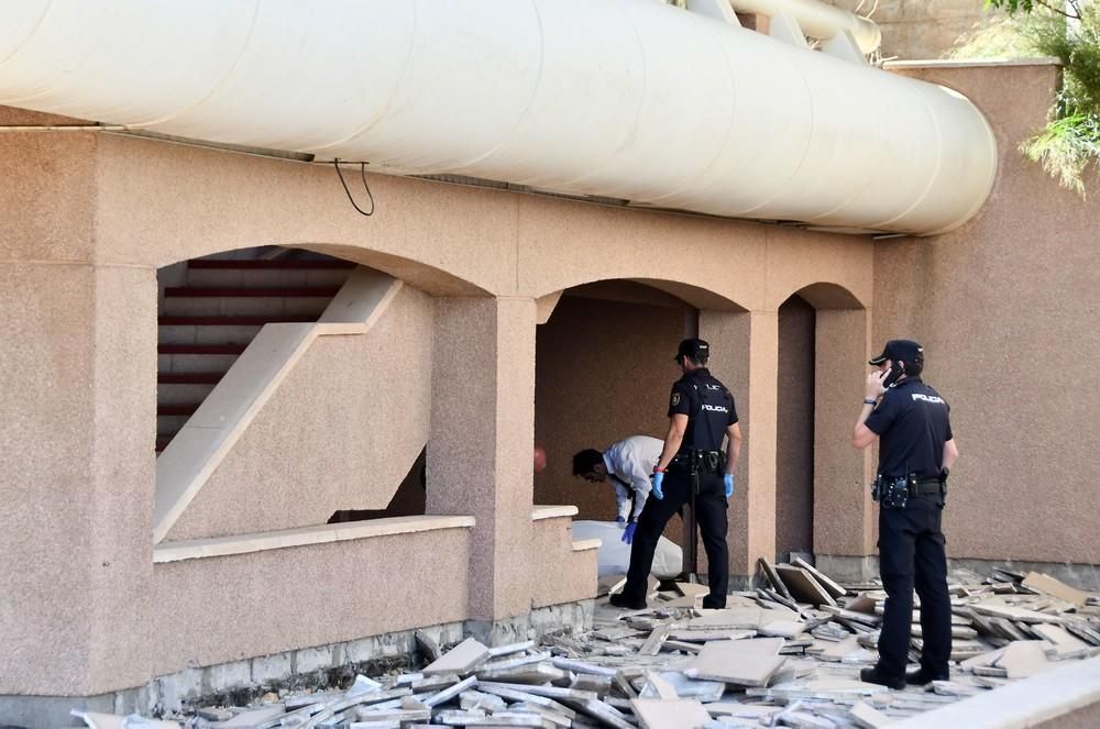 Hallan un cadáver en un centro comercial de Maspalomas.