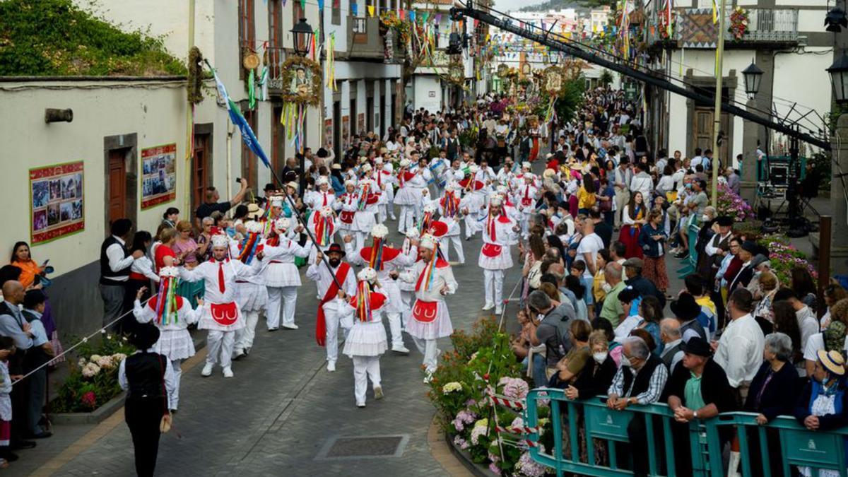 Un momento de la romería celebrada este fin de semana en Moya.