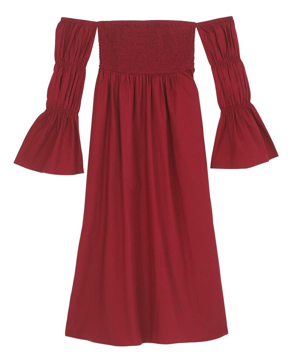 Vestido burdeos de Leonie Hanne para The Drop (precio: 47,90€)