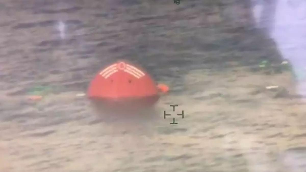 La proa del "Valencia Filgueira" antes de hundirse.