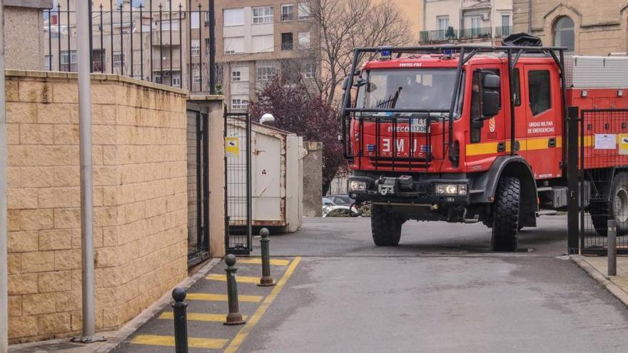 Trabajos de desinfección en la residencia de Domus Vi en Alcoy