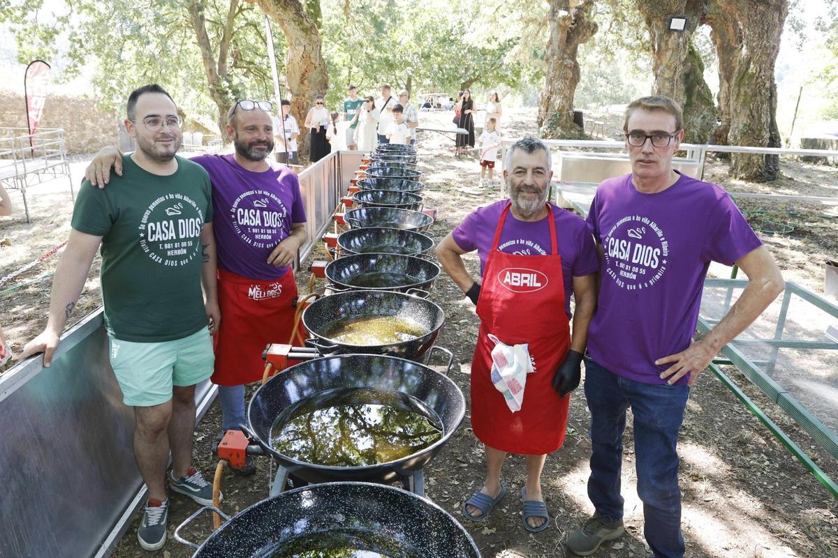 O Pequeno, Chasco, O Olero y Pive, en la Festa do Pemento de Herbón.