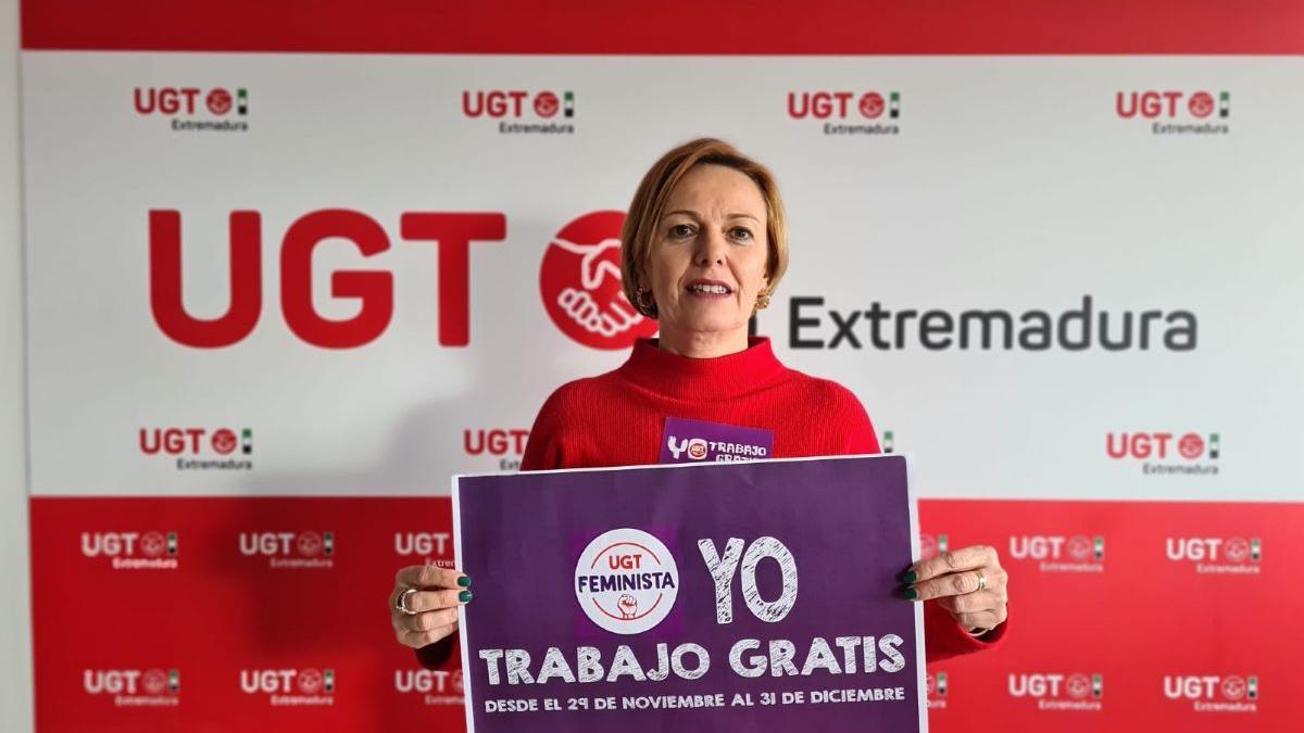 María José Ladera, secretaria de Igualdad, Políticas Sociales y Salud Laboral de UGT Extremadura