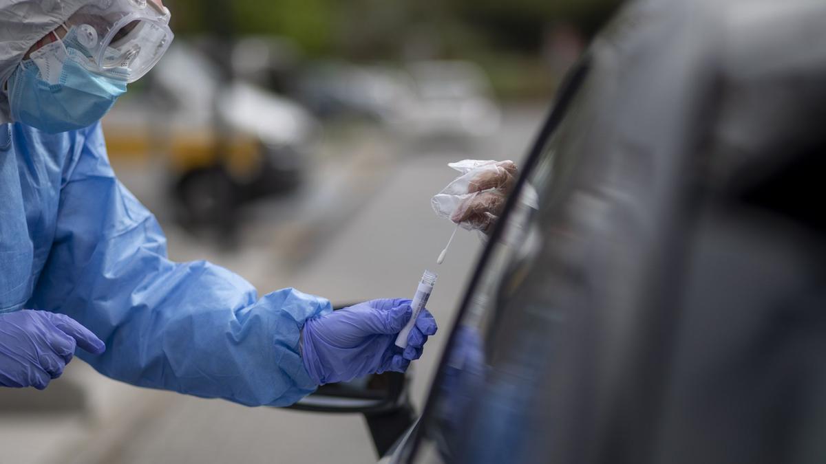 Realización de test de coronavirus en Zamora.