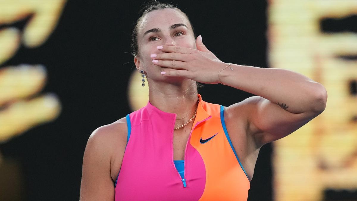 Sabalenka celebra la victoria