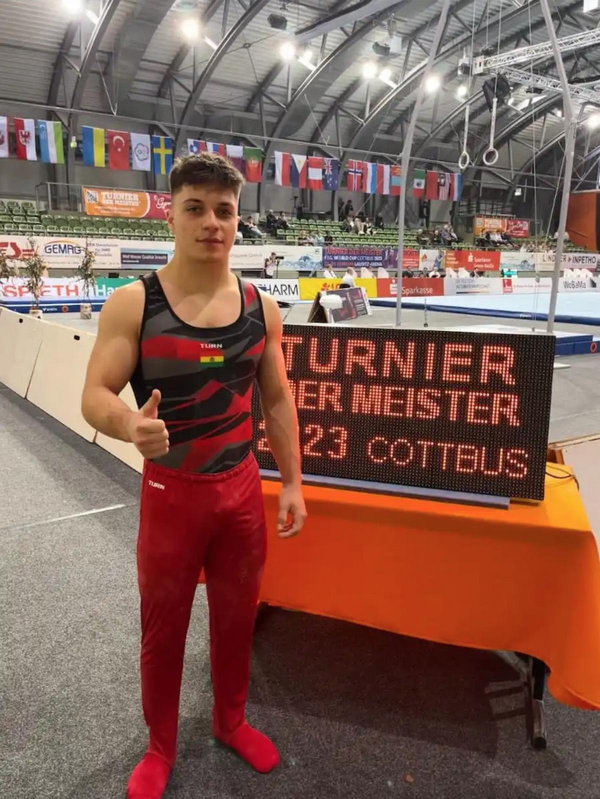 gimnasia artistica. Oliver Sons en Copa del Mundo en Cottbus