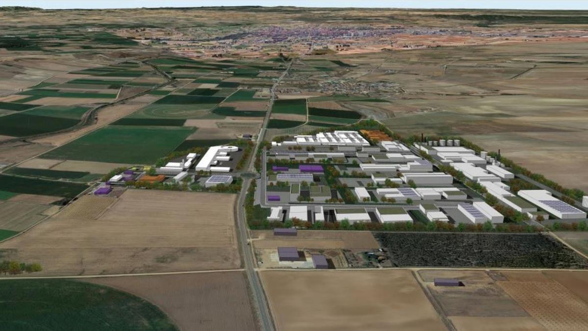 Planos y recreación de cómo quedará el Polígono Industrial Zamora Norte en Monfarracinos