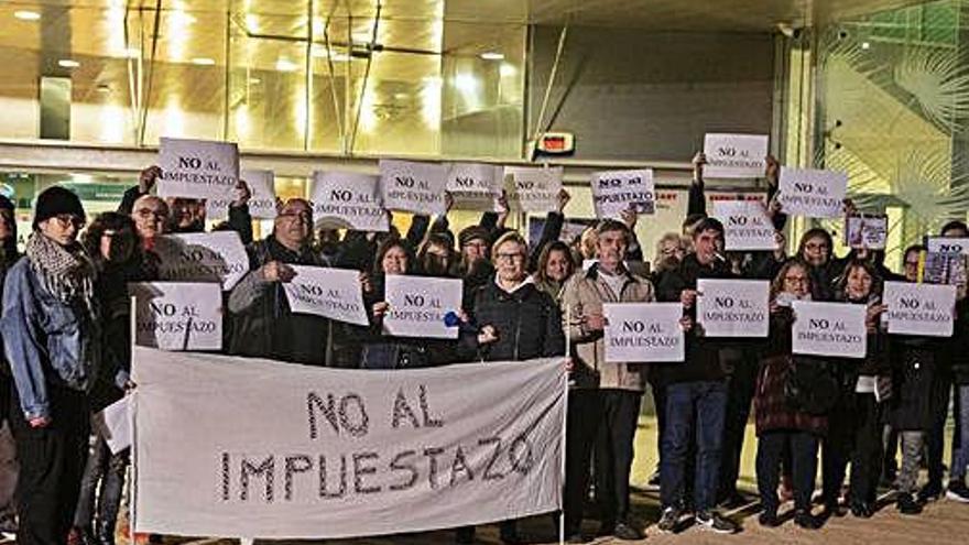 Imatge d&#039;arxiu d&#039;una protesta veïnal per l&#039;augment de taxes.