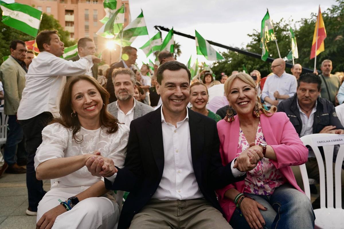 Cierre de campaña de Juanma Moreno, candidato del PP a la presidencia de la Junta de Andalucía, en Málaga