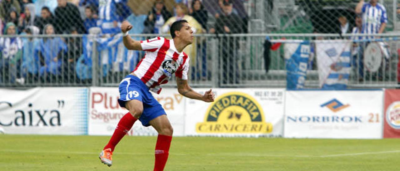 Mauro Quiroga en su etapa de jugador del Lugo.