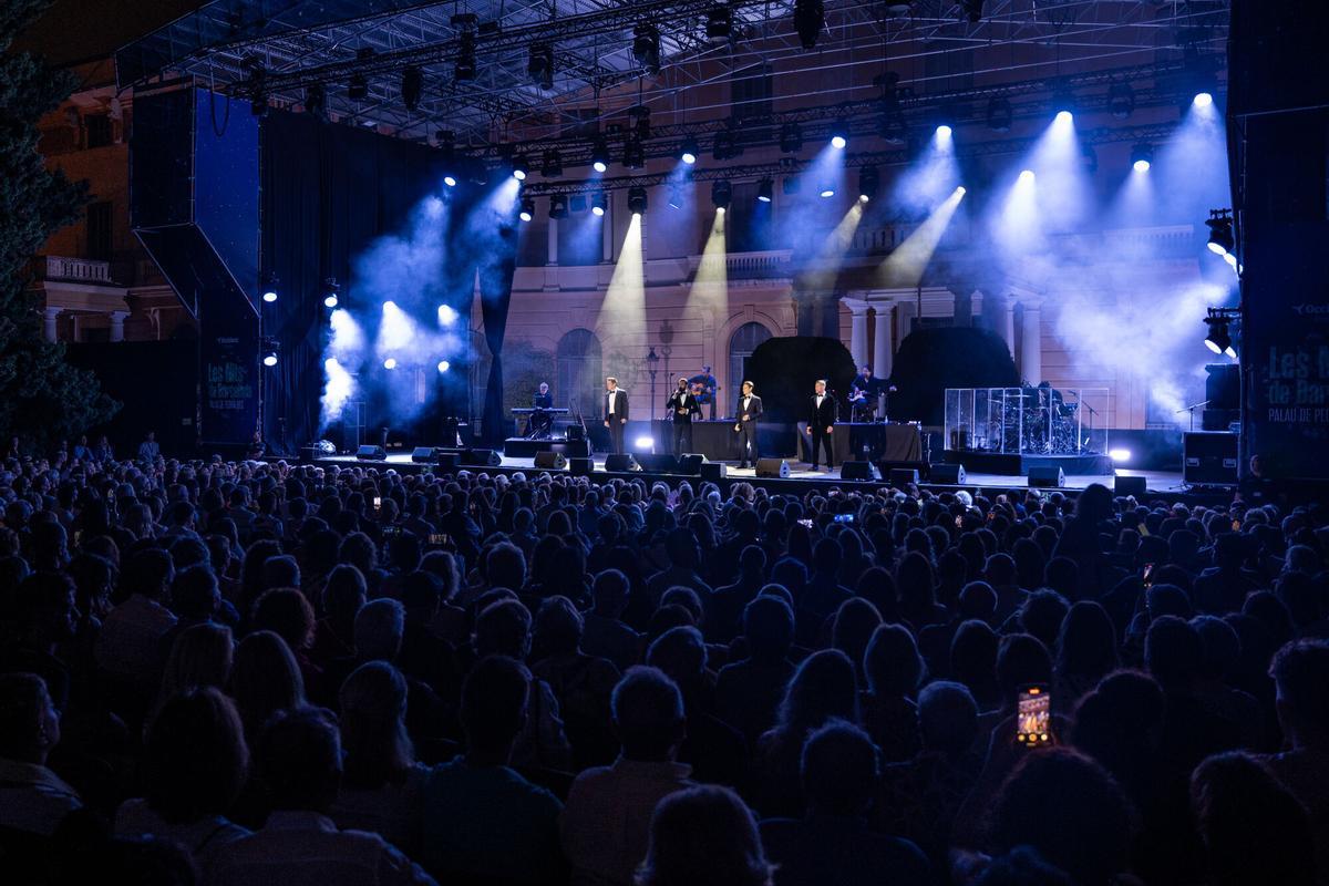 Il Divo, durante el concierto final del festival Les Nits de Barcelona, en los jardines del Palau de Pedralbes el pasado 23 de julio.
