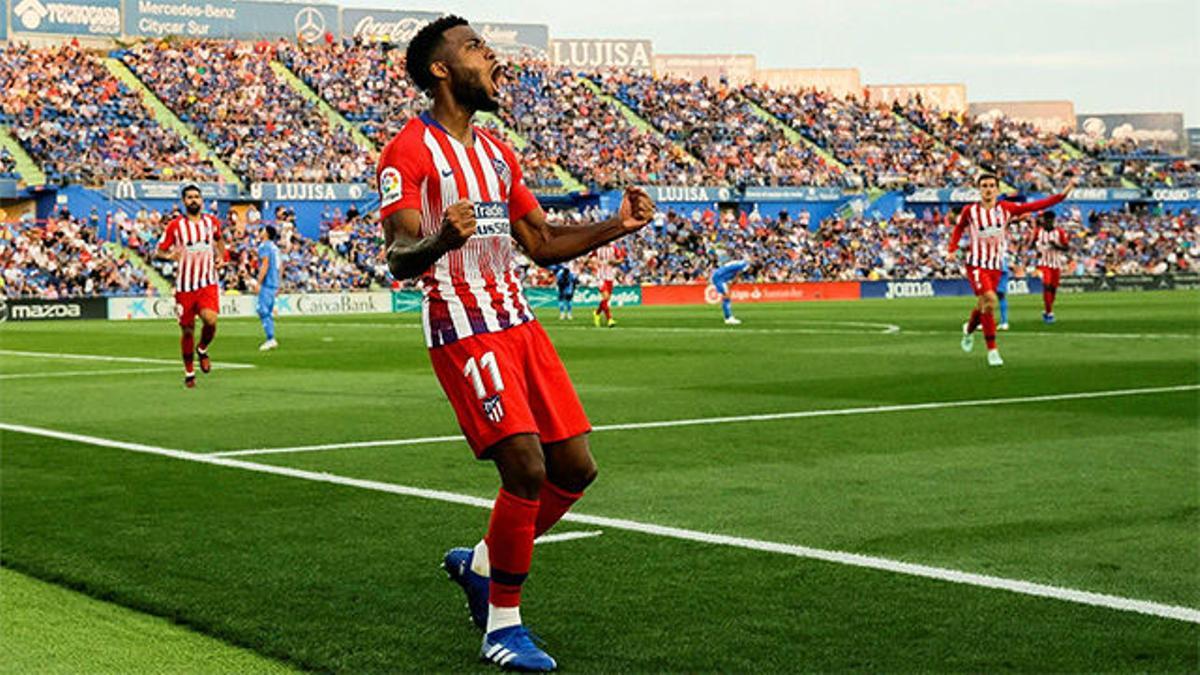 Lemar lidera al Atlético y marca su primer gol con la camiseta rojiblanca