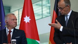 El canciller alemán Friedrich Merz y el rey Abdullah II de Jordania se reunieron para mantener conversaciones bilaterales.