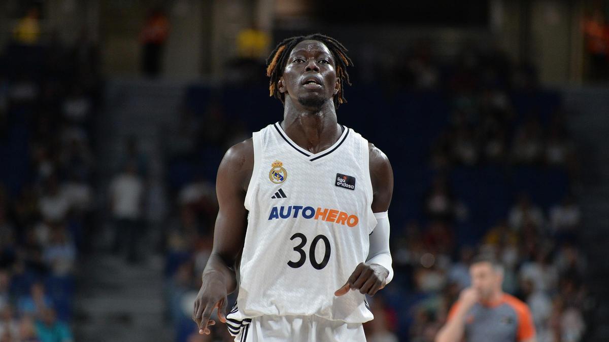El ala-pívot español Eli John Ndiaye, en su anterior etapa con el Real Madrid.