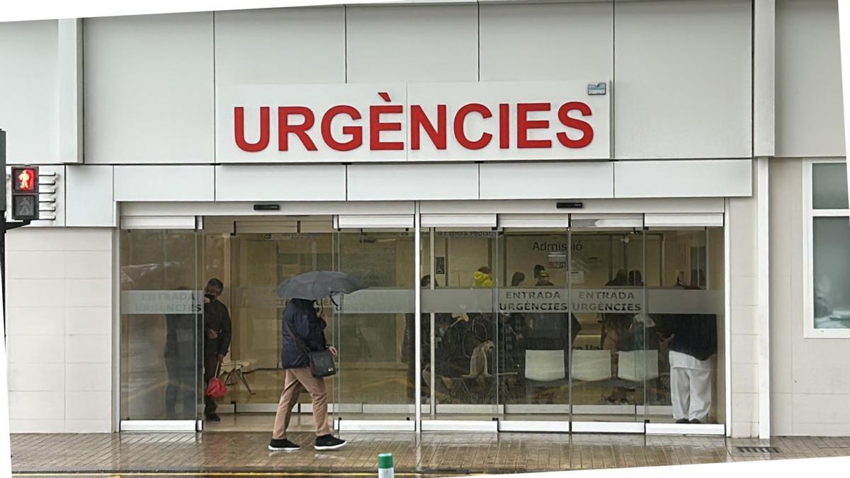 Imatge de l’entrada a les Urgències de l’Hospital Clínic, aquest matí