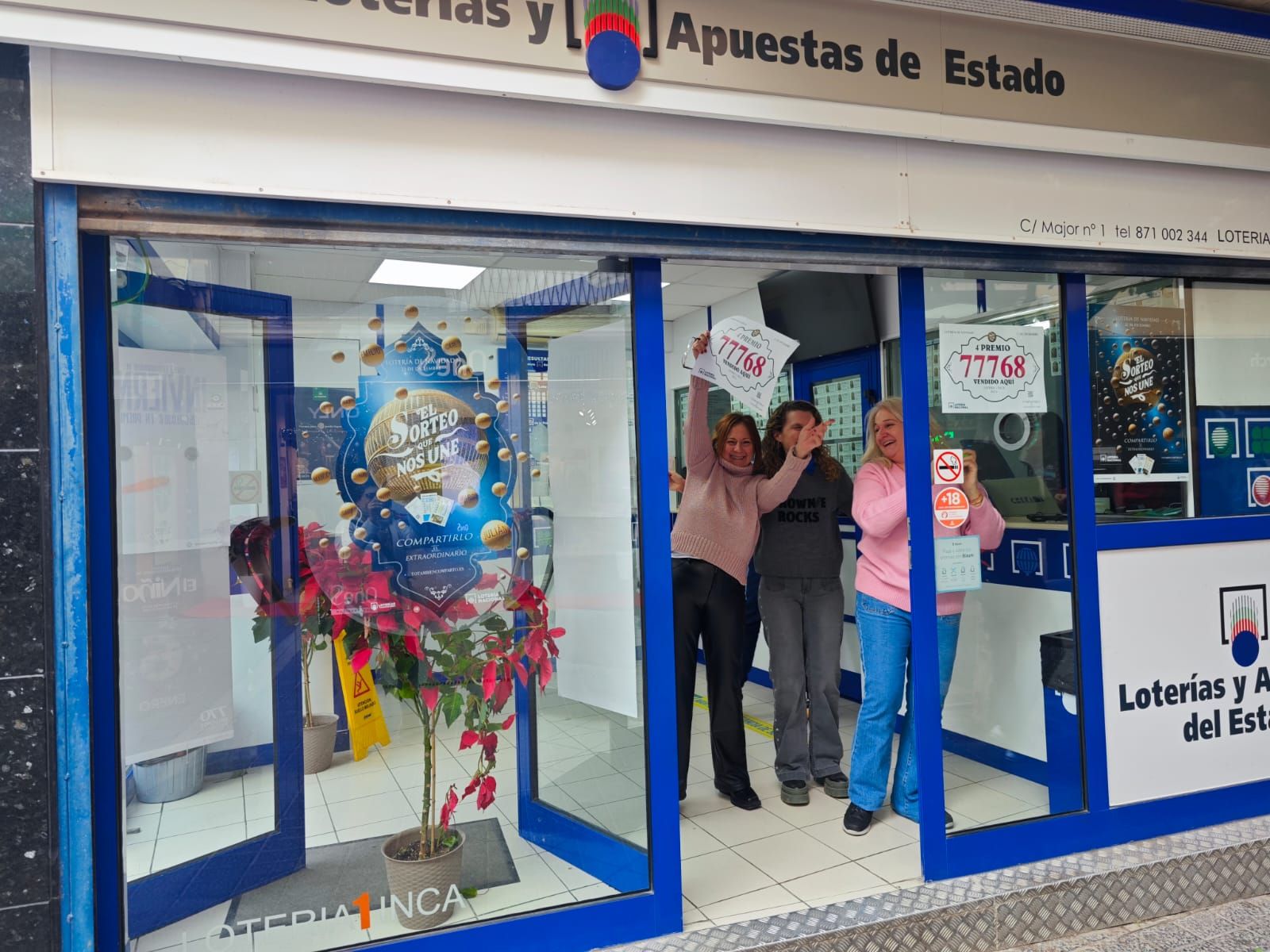 Lotería de Navidad | Las imágenes de Inca tras repartir un cuatro premio