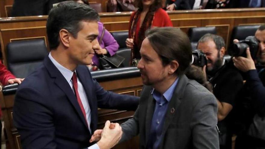 Pedro Sánchez y Pablo Iglesias.