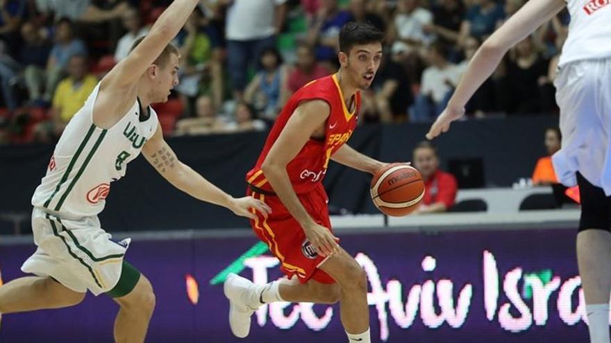 Marc Garcia, en un moment del partit final del campionat, contra Lituània