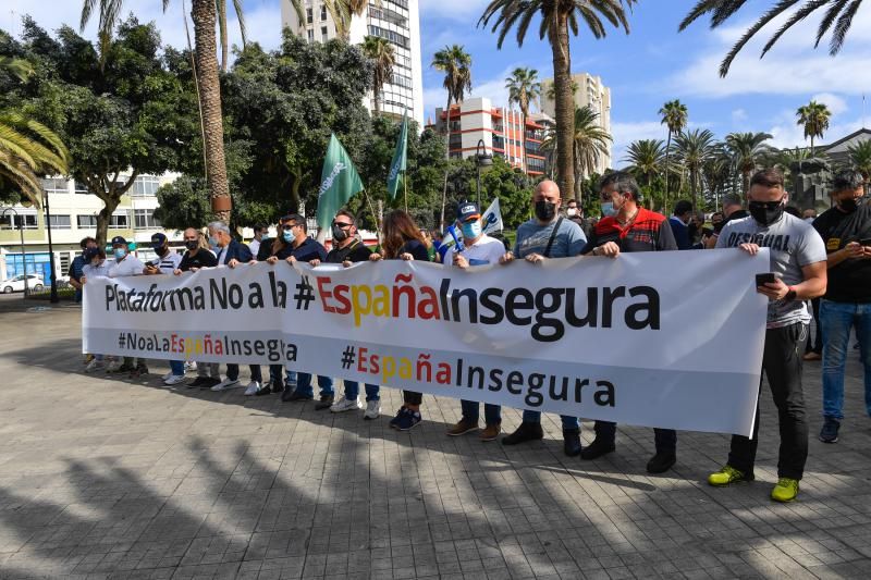 Manifestación de policías contra la reforma de la ley de seguridad