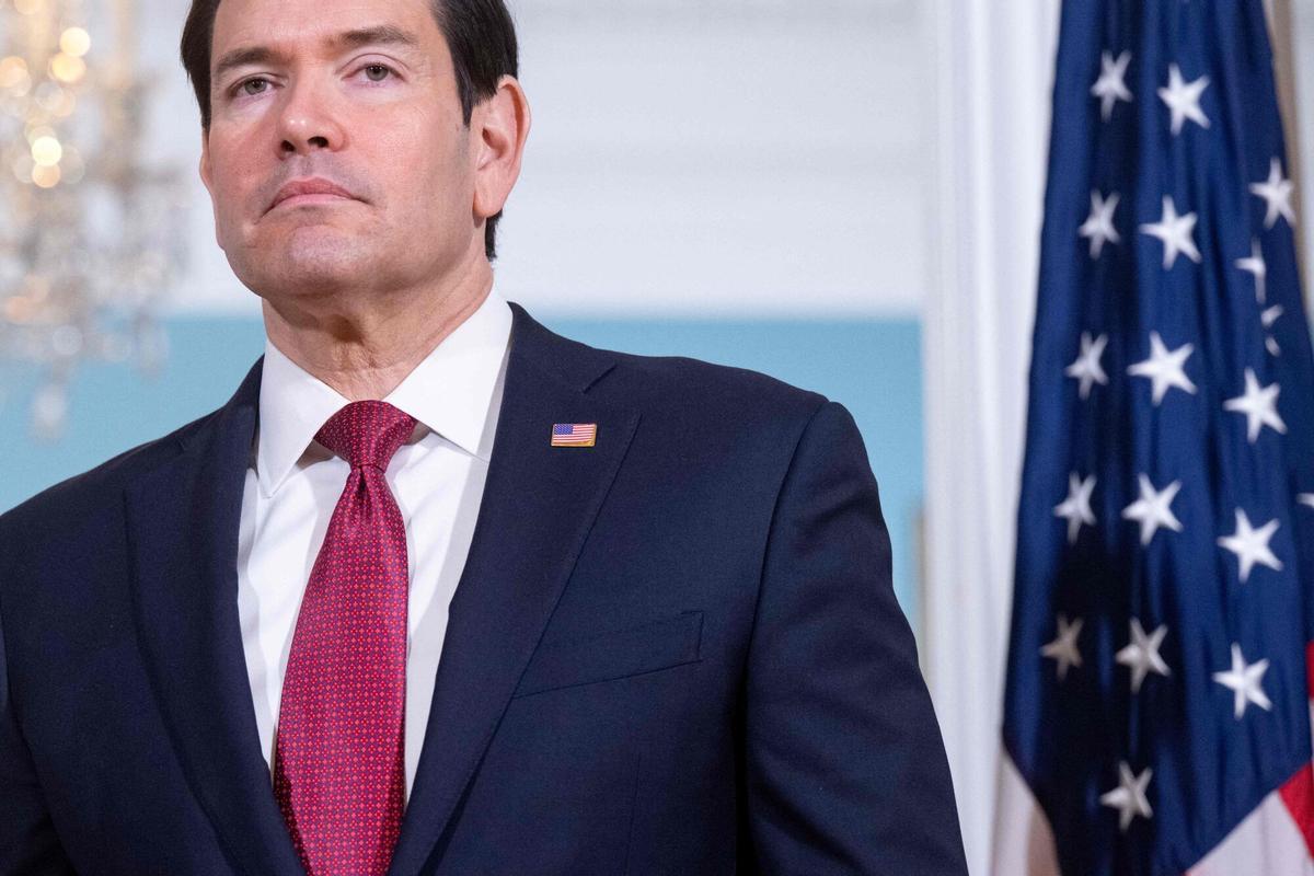 El secretario de Estado de los Estados Unidos, Marco Rubio, durante una intervención ante los medios antes de un encuentro con el ministro de Asuntos Exteriores de Nueva Zelanda, Winston Peters, en Washington.