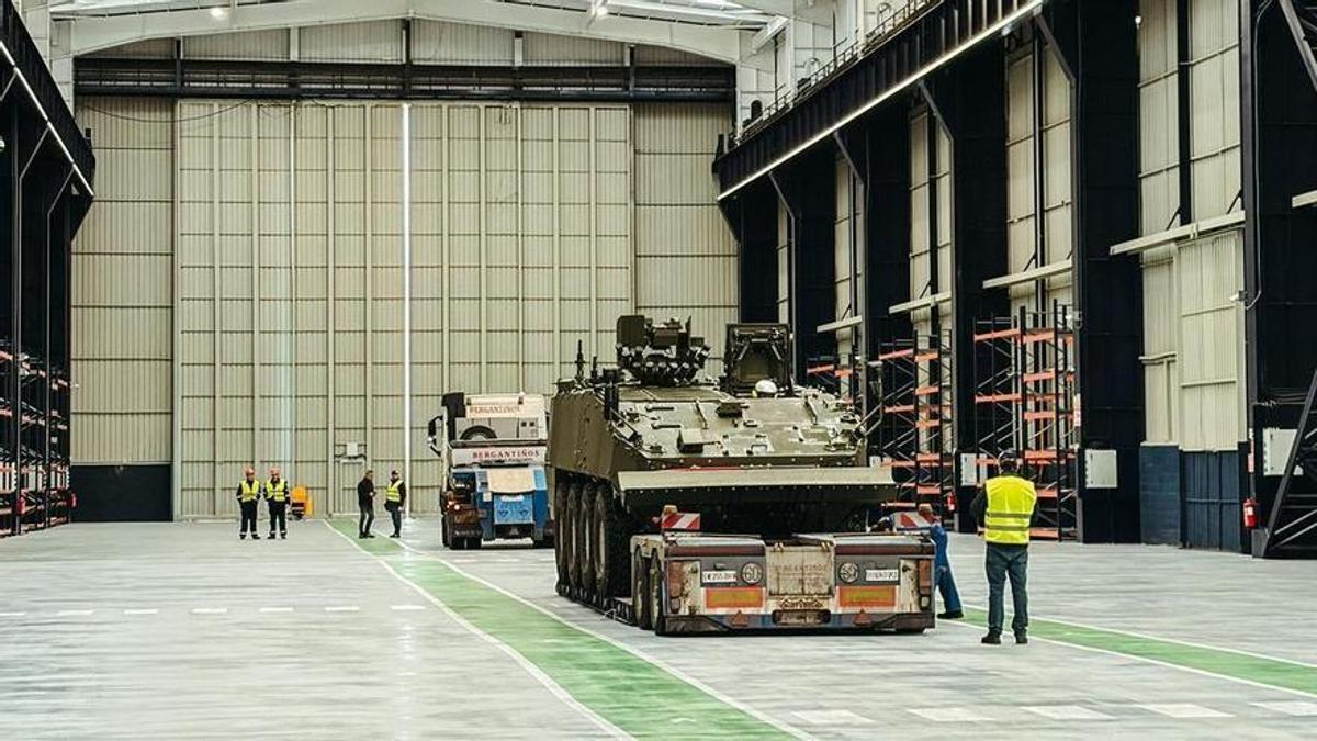 Un carro de combate procedente de la planta de Trubia.