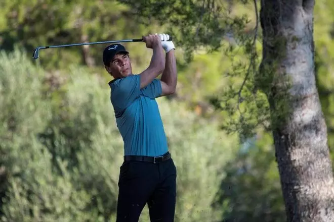 Rafa Nadal en el Abierto de Baleares de Golf