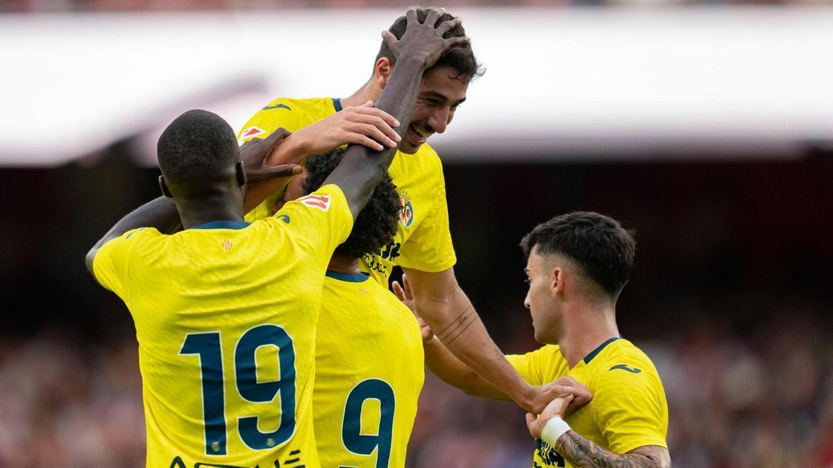 Comesaña celebra un gol al Arsenal en la pretemporada del pasado verano.