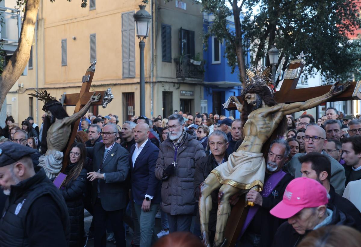 El encuentro de los cristos del Cabanyal estrenan el Viernes Santo de la Semana Santa Marinera de València