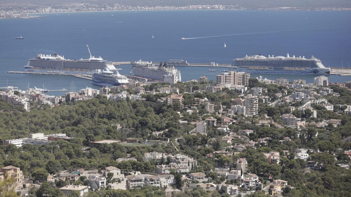 Cinco cruceros se concentran hoy en Palma.