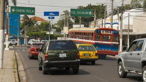 Tráfico en El Salvador.