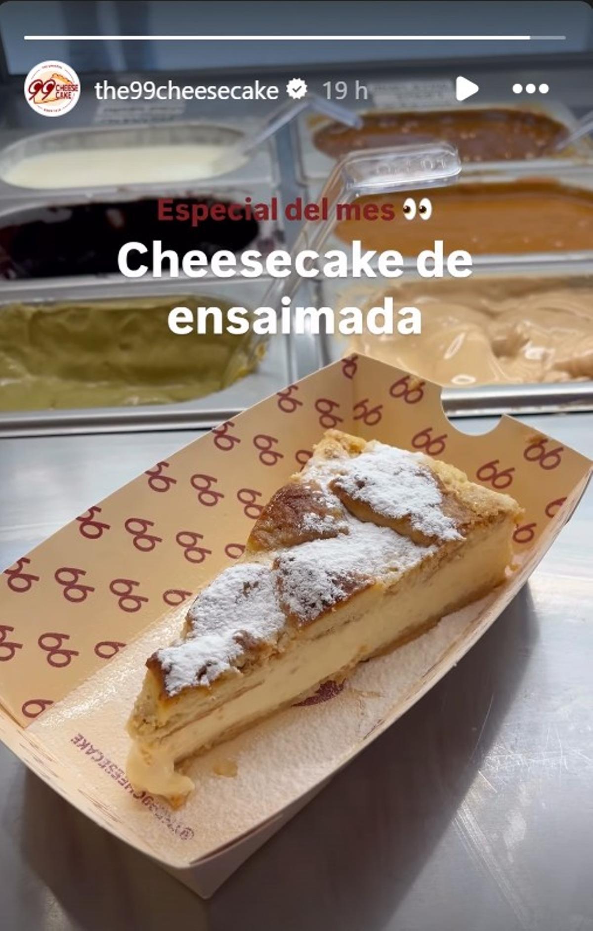 Neuste Kreation: ein Ensaimada-Cheesecake.