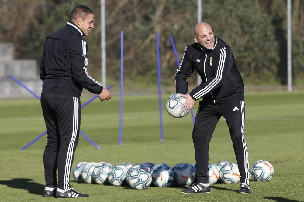 Entrenamiento del Oviedo en El Requexón