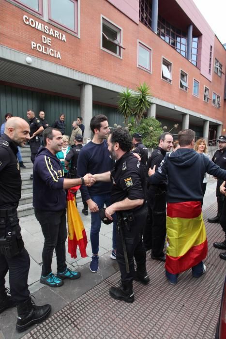 Los policías destinados en Cataluña llegan a Gijón