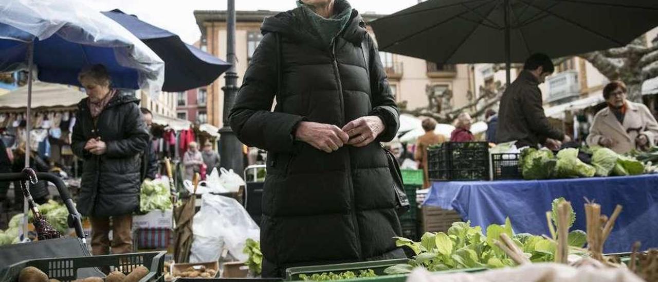 Mercedes González, el pasado jueves, en el mercado del Fontán.