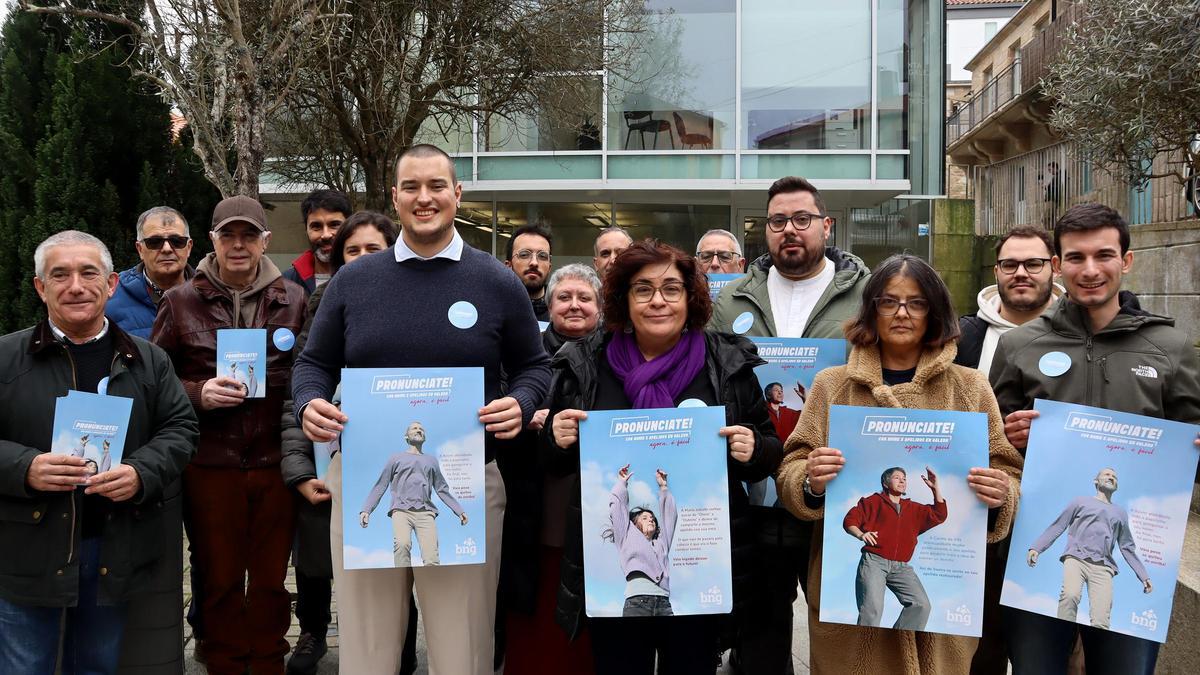 Presentación de la campaña lanzada por el BNG de Vigo.