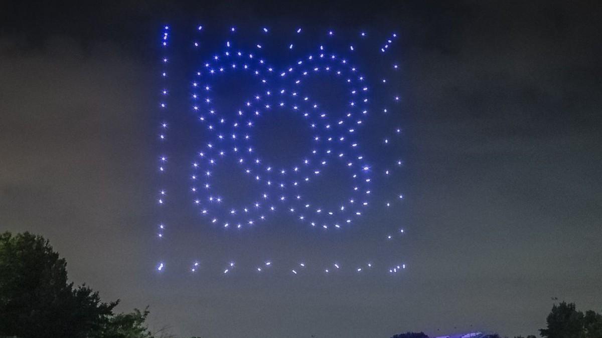 Espectáculo de drones en el Circuit de Barcelona-Catalunya