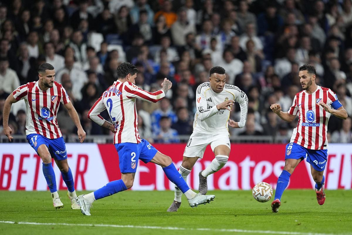 Mbappé reapareció frente al Atlético con una actuación bastante discreta