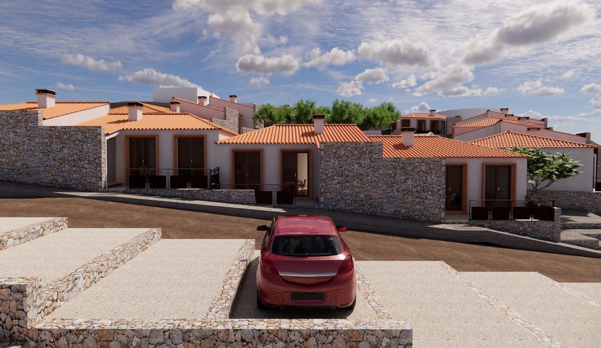 Simulación del proyecto definitivo para constuir 17 viviendas en Tejeda.