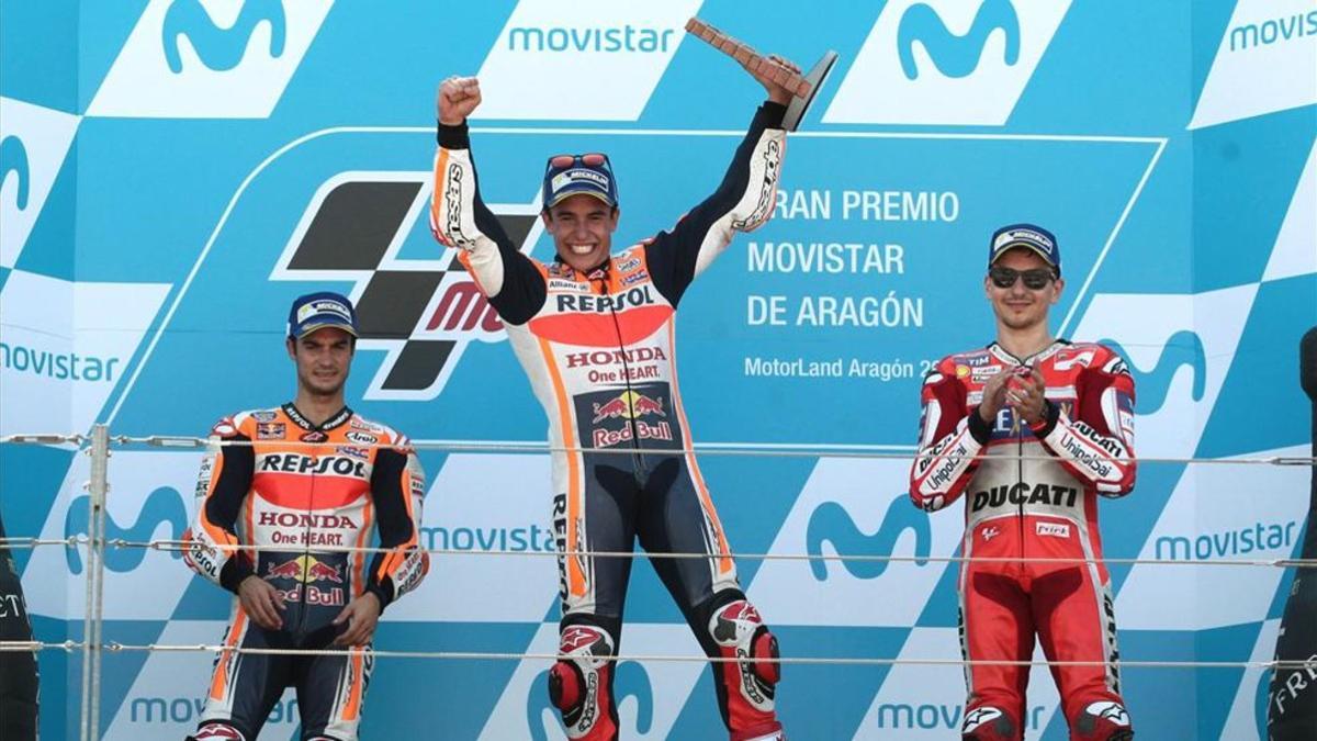 Pedrosa volvió al podio en Aragón