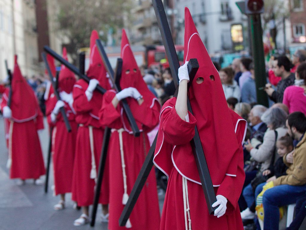 Miércoles Santo en Murcia: procesión de los 'Coloraos'